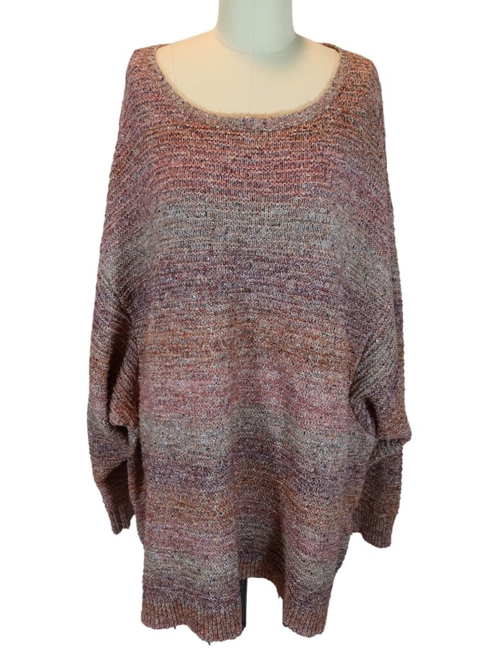 PUREJILL J JILL Space Dyed Pullover Tunic Sweater Size 4X Casual Chunky Cozy